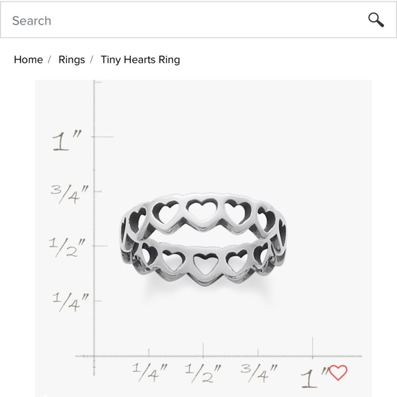 Tiny hearts James Avery Ring - Picture 1 of 4